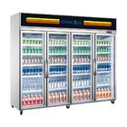 Front And Rear Open Glass-Tür-Getränkekühlvorrichtung, Anzeigen-Kühlschrank des alkoholfreien Getränkes, Mini-Markts-kalter Getränk-Kühlschrank