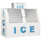 Doppelte Schrägentüren gefrieren Verkaufsberater für eingesacktes Eis der Tankstelle stroaged