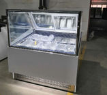 Gebogenes Glastür-Eiscreme-Kühlschrank gefrorenes Eis am Stiel-Verkaufsmöbel
