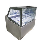 Edelstahl-gefrorenes Eiscreme-Schaukasten Gelato-Verkaufsmöbel