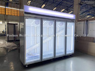 Tür-aufrechte Getränkekühlvitrine-Glastür-Kühlvorrichtung der Werbungs-4