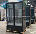 Zeigen gefrierschrank-Glastür-Ventilator-abkühlendes Tiefkühltruhe der digitalen Steuerung HandelsTiefkühlkost und Eiscreme an