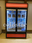 Glastür-aufrechter Kühlschrank-Gefrierschrank-Schaukasten des Ventilator-abkühlender Kühler-3