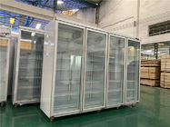 3-4-5-6 Glastür-Spalten-Kühlschrank-aufrechter Anzeigen-Kühlschrank-Handelsanzeigen-Kühler-ferninstalliertes System