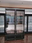 Glasgetränkgetränkekühlschrank-Einkommen der tür 2, Handelskühlschrank der doppelten Tür des Supermarktes