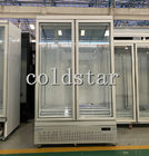 Glastür-Getränkeanzeigen-Kühlvorrichtungs-aufrechter Kühlschrank-Schaukasten für Supermarkt