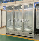 Der Supermarktkühlschrankkühlvorrichtungs-Einkommen des Glastür 2~8℃ R290 Getränks kalten aufrechtes