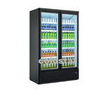 TÜR-Getränkekühlvorrichtungs-Ausrüstungs-Unterseiten-Berg-vertikaler Anzeigen-Kühlschrank des Supermarkt-2 Glas