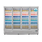 4 Tür-Bier-Getränkekühlschrank-kommerzieller vertikaler kalter Getränk-Anzeigen-Kühlschrank-Glastür-Kühlvorrichtung