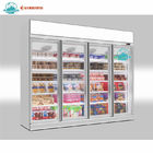 Supermarktaufrechter Gefrierschrankkühlschrank des Glastüranzeigenschaukastens mit Kühlsystem des Ventilators