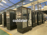 Kühlte Glasenergie-Getränk-Kühlschrank der tür-zwei aufrecht Getränkeeinkommen