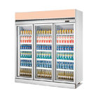 Tür-Glastür-vertikale Anzeigen-Kühlvorrichtungs-Bier-Milch-Kühlvitrine der Supermarkt-Senkrechte-3