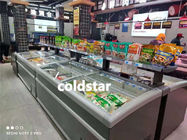 Supermarkt-Kühlgeräte-Tiefkühlkost-Glastür-Kasten-Insel-Kühlschrank-Gefrierschrank