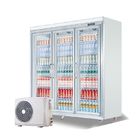 3-4-5-6 Glastür-Spalten-Kühlschrank-aufrechter Anzeigen-Kühlschrank-Handelsanzeigen-Kühler-ferninstalliertes System