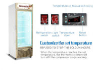 Vertikaler aufrechter Anzeigen-Schaukasten-Gefrierschrank für Eiscreme u. gefrorene Produkte