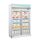 Aufrechter GlasEiscreme-Kühlschrank-Anzeigen-Gefrierschrank der tür-1000L mit CER