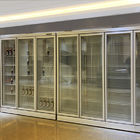 Vertikale Glastür-Handelssupermarkt-Kühlschrank-Tiefkühlkost-Anzeigen-Gefrierschrank