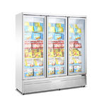 Anzeigenkühlschrank-Kühlschrankgefrierschränke der Großhandelshandelstüren des supermarktes 3 Glasaufrechte