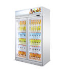 Der aufrechte gekühlte Supermarkt stellen Glastür-Bier-Getränkekühlvorrichtungs-Kühlschrank-Kühler zur Schau