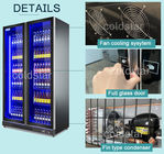 Kommerzielle doppelte Glastür-Bier-Kühlschrank-Supermarkt-Lebensmittelgeschäft-Energie-Getränk-Flaschen-Anzeigen-Kühlvorrichtung