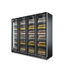 4 Glastür-Bierflasche-Juice Cold Drink Vertical Display-Getränkeschaukasten-Kühlvorrichtung