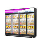 Doppeltüren-Tiefkühlkost-Eiscreme-gekühlter Schaukasten-vertikaler Gefrierschrank