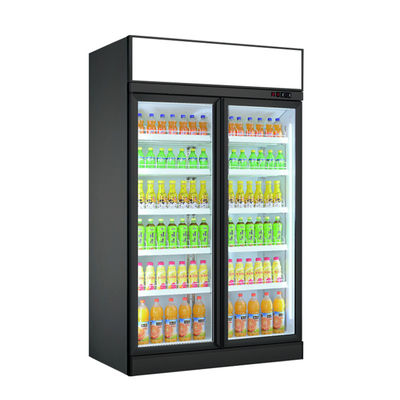 Supermarkt-Kühlvitrine verdoppeln Glastür-Bier-Kühlschrank-aufrechte Getränk-Getränkekühlvorrichtung