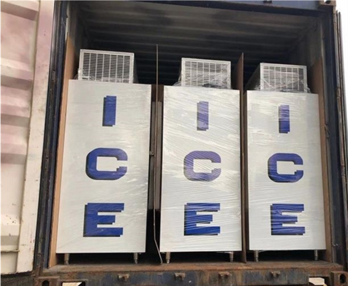 Einzelner fester Eisspeicher-Gefrierschrank im Freien 7 der Tür-1400L