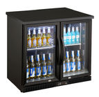 Unterseiten-Rückseiten-Berg-Bar-Getränk-Kühlvorrichtung, 2 Türscheibe-Bar-Kühlschrank mit PVC-Beschichtungs-Regal