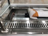 Nachtisch-Kuchen-Schaukasten-Bäckerei-Kühlvitrine mit dem niedrigen Ventilator-Marmorierungc$abkühlen