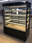 1.5m Bäckerei-Glasschaukasten, vertikaler Nachtisch-Kuchen-Gebäck-Schokoladen-Anzeigen-Kühlschrank