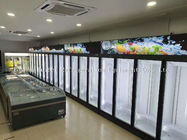 Entfrosten Handelsgefrierschrankauto des kühlschranks R290 aufrechten Gefrierschrankschaukasten der Glastür