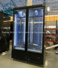 Zeigen gefrierschrank-Glastür-Ventilator-abkühlendes Tiefkühltruhe der digitalen Steuerung HandelsTiefkühlkost und Eiscreme an