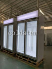 Glasanzeigen-Schaukasten-aufrechter Gefrierschrank der tür-1000L mit Ventilator-Kühlsystem