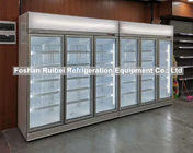 GlasTiefkühlkostkühlvitrine des türtiefkühltruhe mit Kühlsystem des Ventilators
