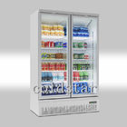 Doppelte Glastür-Kühlschrank-Gefrierschrank-Energie trinkt Anzeigen-Kühlvorrichtung