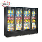 Aufrechter Getränkeschaukasten-kommerzieller aufrechter Kühlvorrichtungs-Kühlschrank-Speicher-Glastür-Kühlvitrine