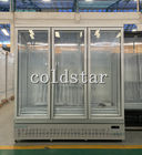 Dreifaches Glastür-Anzeigen-Gefrierschrank-Kühlvorrichtungs-Getränk-Milch-Getränk kühlte Schaukasten mit dem Ventilator-Abkühlen