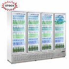 Des Supermarkt-4 tür-Anzeigen-Kühlvorrichtung Tür-Kühlschrank-des Schaukasten-R290 aufrechte Glasfür Getränk