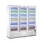 Transparenter Glastür-Kühlschrank-Supermarkt-aufrechte Getränkeanzeigen-Kühlvorrichtung