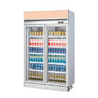 TÜR-Bier-Kühlschrank-aufrechte Getränk-Getränkekühlvorrichtung der Supermarkt-Kühlvitrine-zwei Glas