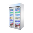 Gekühlter Einkommen-doppelte Tür-Anzeigen-Kühlschrank-Handelsschaukasten