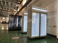 Handelsgetränk-Milch-Kühler-aufrechte Glastür-Kühlvitrine mit Digitalregler