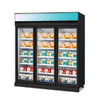 3 Tür-Handelsglasgefrierschrank-Tiefkühlkost-Anzeigen-Kühlschrank mit dem Ventilator-Abkühlen