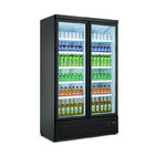 Doppelte Tür-vertikaler Kühlschrank-Schaukasten-Energie-Getränk-Kühlraum-Anzeigen-Kühlschrank