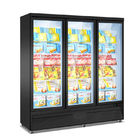 Supermarkt-vertikaler Eiscreme-gekühlter Anzeigen-Gefrierschrank-Glastür-Schaukasten
