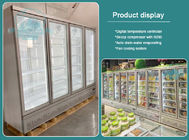 Handels4 Glastür-Getränkeanzeigen-Kühlschrank mit Digital-Temperaturbegrenzer