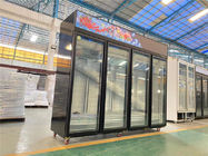 Supermarkt-Kühlgeräte 1 2 3 4 Tür-vertikale Anzeigen-Kühlschrank-Kühlvorrichtung