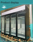 Handels4 Glastür-Getränkeanzeigen-Kühlschrank mit Digital-Temperaturbegrenzer
