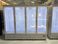 TÜR-großer Supermarkt-Kühlschrank-aufrechter Gefrierschrank der niedrige Temperatur-Werbungs-4 Glas